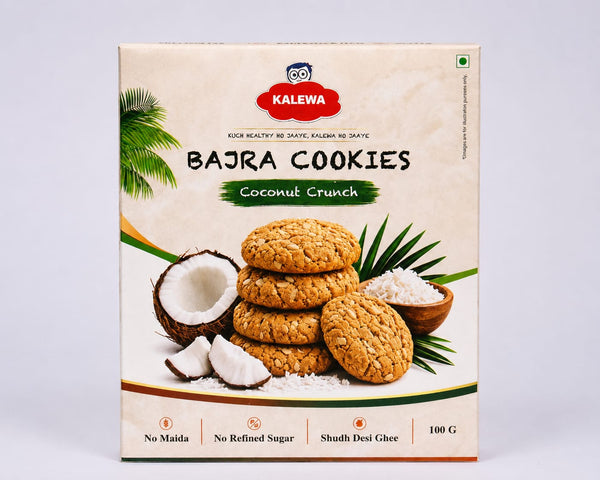 Kalewa Coconut Crunch Bajra Cookies 100g — Kalewa Bajra Cookie